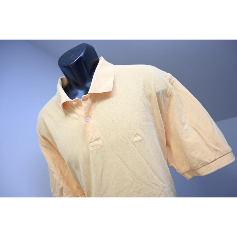 Brooks Brothers Golf Polo 346 Vintage Fit Yellow Short Sleeve‎ Mens Size XL